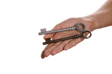 Hand with key