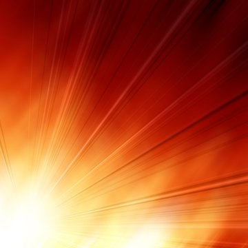 abstract explosion on a bright red background