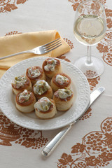 Vol au vents agli asparagi e salmone - Antipasto