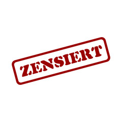 stempel zensiert eckig