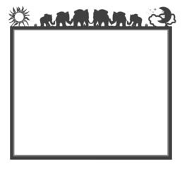 African Elephant Frame - With isolated Clipping Area