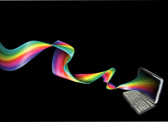 Rainbow laptop background