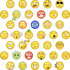 Naklejka premium Emoticons