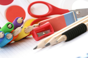 back to school - close-ups of school supplies