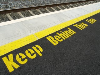 Safety Warning at Train Station
