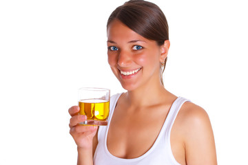 Photo of the beatifull woman with drink