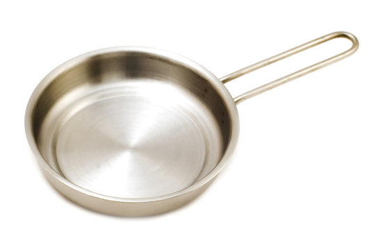 object on white - kitchen utensil frying pan