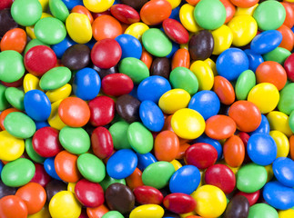 Fototapeta na wymiar Zestaw kolorowych Chocolate Candy użytkowa jako tło