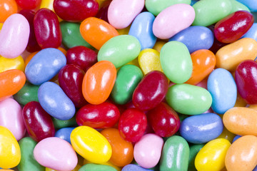 Fototapeta na wymiar Colorful Jelly Beans Candy Close Up and Suitable for Background