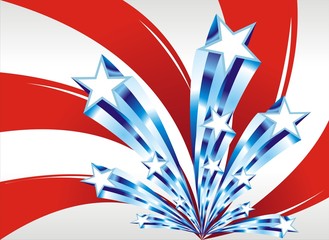 American Flag Star Explosion Concept design