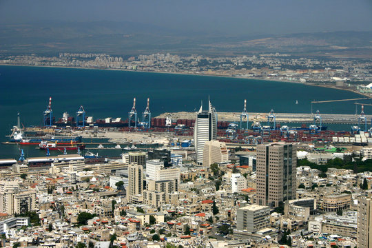 harbor city shore overview industry haifa