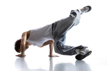 stylish and cool breakdance style dancer posing