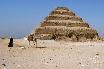 Naklejka premium Ancient step pyramid of Djoser (Zoser), Saqqara, Egypt