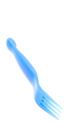 object on white - kitchen utensil plastic fork