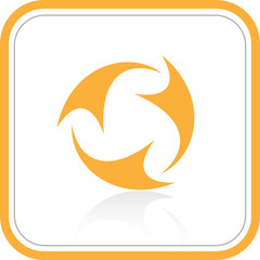 Obraz premium Vector abstract internet icon. Orange set. Simply change.