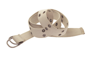 Canvass waist belt on white background