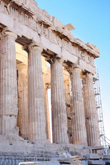 details of Parthenon, Acropolis in Athens – Greece