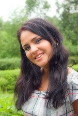Naklejka premium Portrait of a beautiful woman .outdoor
