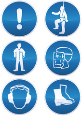 Panneaux d'obligation de chantier (métal détouré)