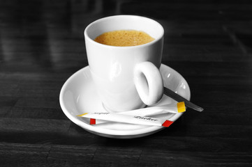 Tasse mit heissem Cappuccino