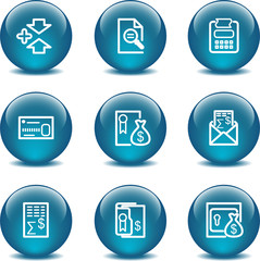 Glass ball web icons, set 14