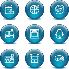 Glass ball web icons, set 17