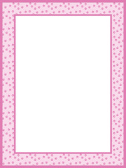 Pink Girls Paw print Frame