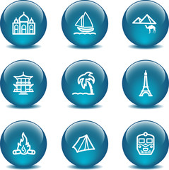 Glass ball web icons, set 22