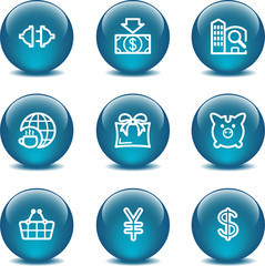 Glass ball web icons, set 24