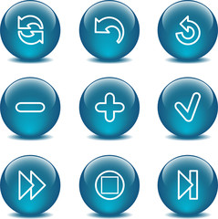 Glass ball web icons, set 29