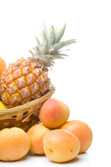 Still life with fresh fruits. Close up.