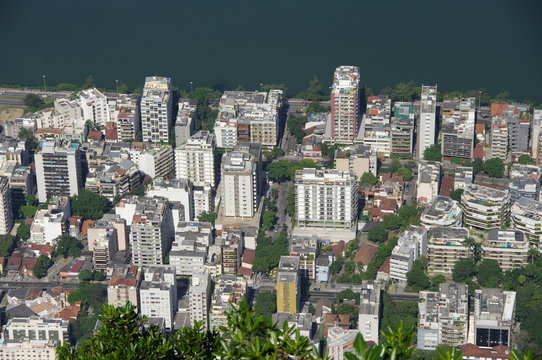 Immeubles de Rio vus du ciel. Brésil.
