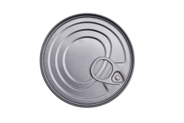 Closed Food Can Isolated on White Background
