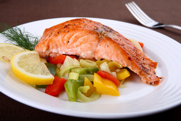 Grilled salmon