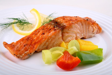 Grilled salmon