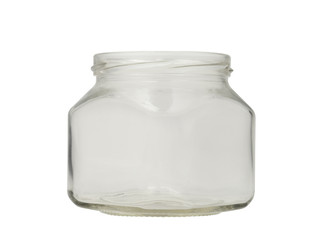 Glass bottle isolated with clipping path over white