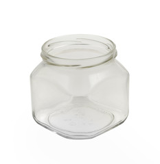 Glass bottle isolated with clipping path over white background