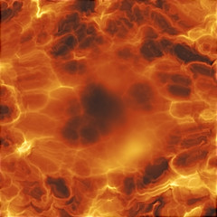 Rendererd illustration of fiery explosion