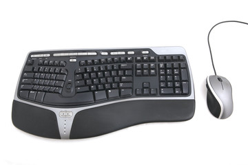 Isolated ergonomic keyboard and computer mouse