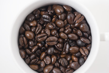 Closeup shot of coffee beans