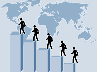 Uomini d'affari in ascesa