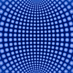 Dynamic blue circles fractal pattern background.