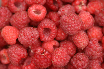 fresh raspberries background