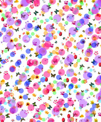 Spotted Butterfly, floral Backdrop