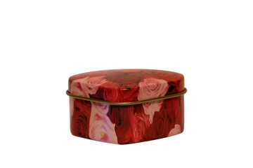 jewelery flowery box isolated on white background