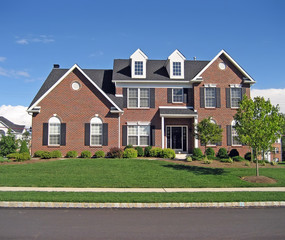 Roomy, upscale new house in the suburbs.