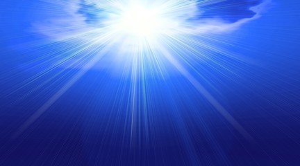 Fototapeta premium blue sky and sun