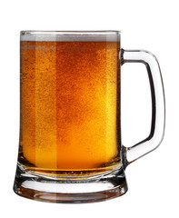 Beer Mug with Bubble Isolated over White