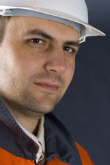 Confident Engineer close-up potrait stock photo
