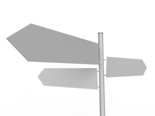 blank signs on white